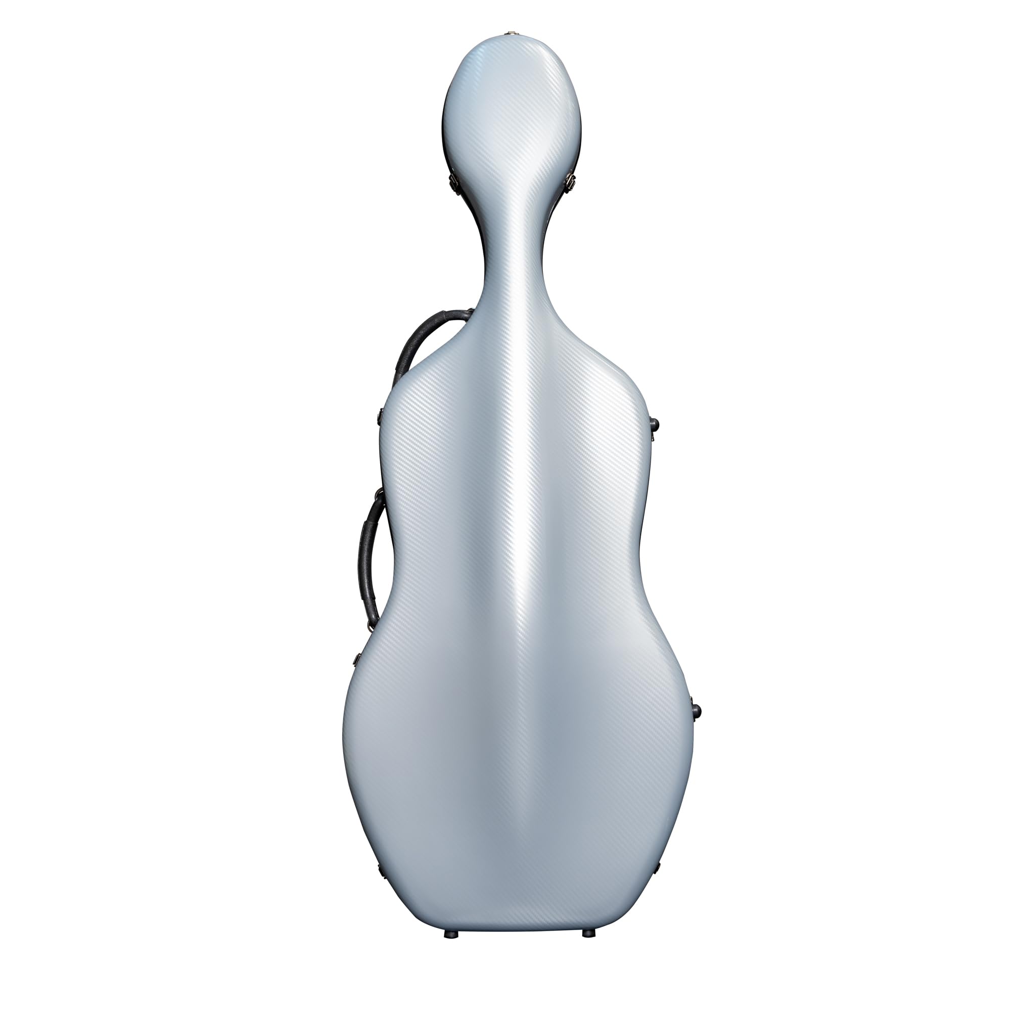 MI&VI CP-7006 Pure Poly Carbon Fiber Cello Case 4/4 Hard Shell 11lb (Full Size) with Wheels | Carry Straps | Rigid Protection | Tough Shell (Black)