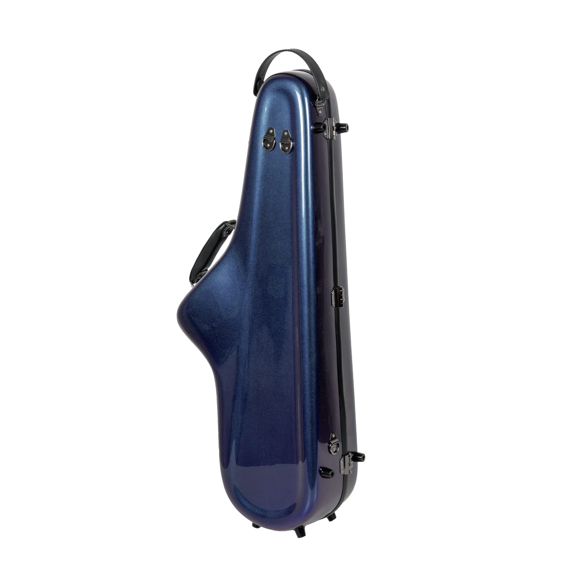 Crossrock Pro-Grade Straight Soprano Saxophone Case | Crimson Red Gloss, TSA Lock, Elite Protection, Detachable Backpack Straps, Accessory Pocket for Professional Musicians
