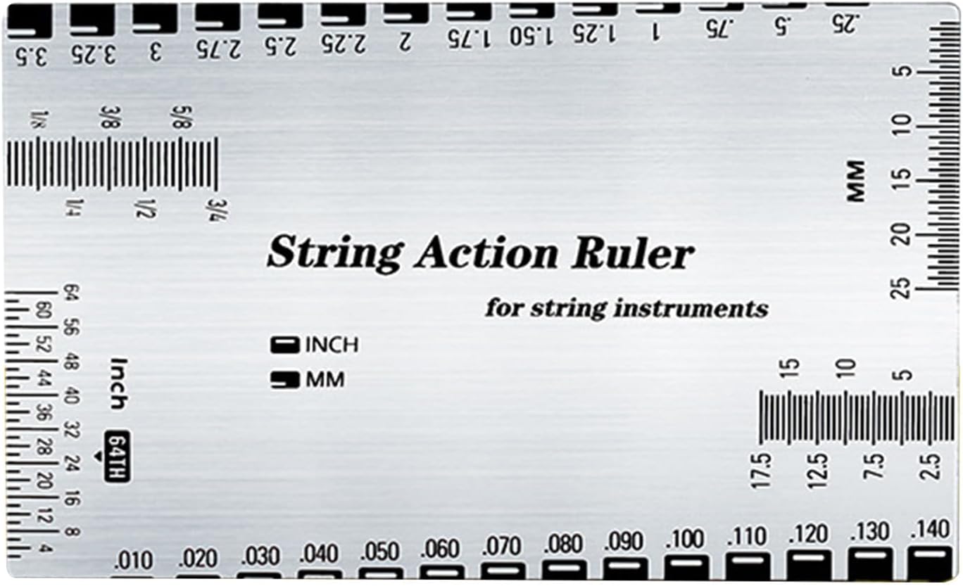 String Action Ruler Gauge String Height Measurement Tool Guitar Fret Leveling Ruler Guitar Set Up Enduring Gauge Accessory