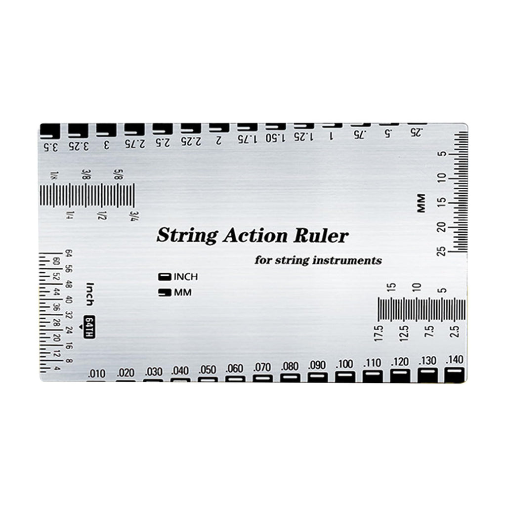 String Action Ruler Gauge String Height Measurement Tool Guitar Fret Leveling Ruler Set Up Repair Enduring Measuring