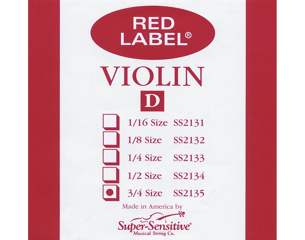 Super Sensitive Red Label Violin Set 1/2 Medium