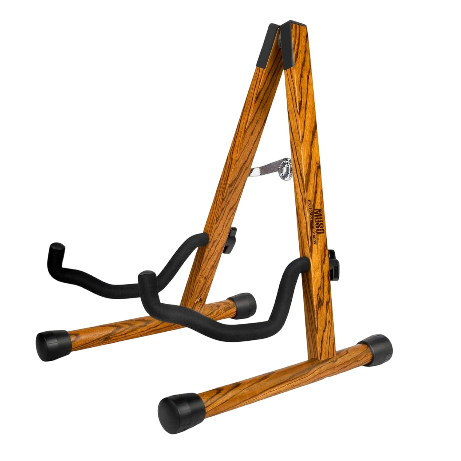 MUSO Cello Stand with Bow Holder,A-Frame Floor Stand with Padded Foam, Handcrafted Cello Rack Fits 1/2, 3/4, 7/8, 4/4 Full-Size and Guitar, Instrument Holder for Home and Studio Display