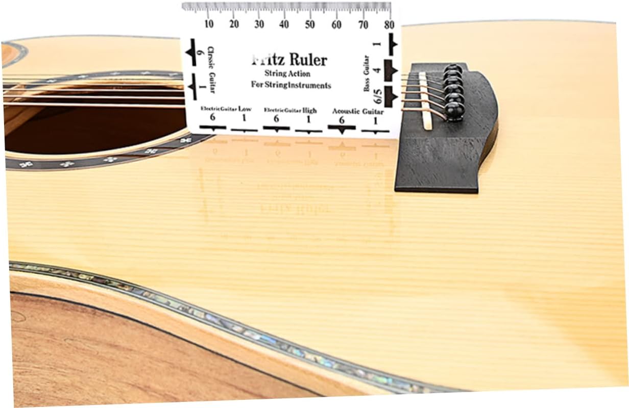 Professional Guitar String Action Gauge String Pitch Ruler Guitar Accessories Plastic for Tuning