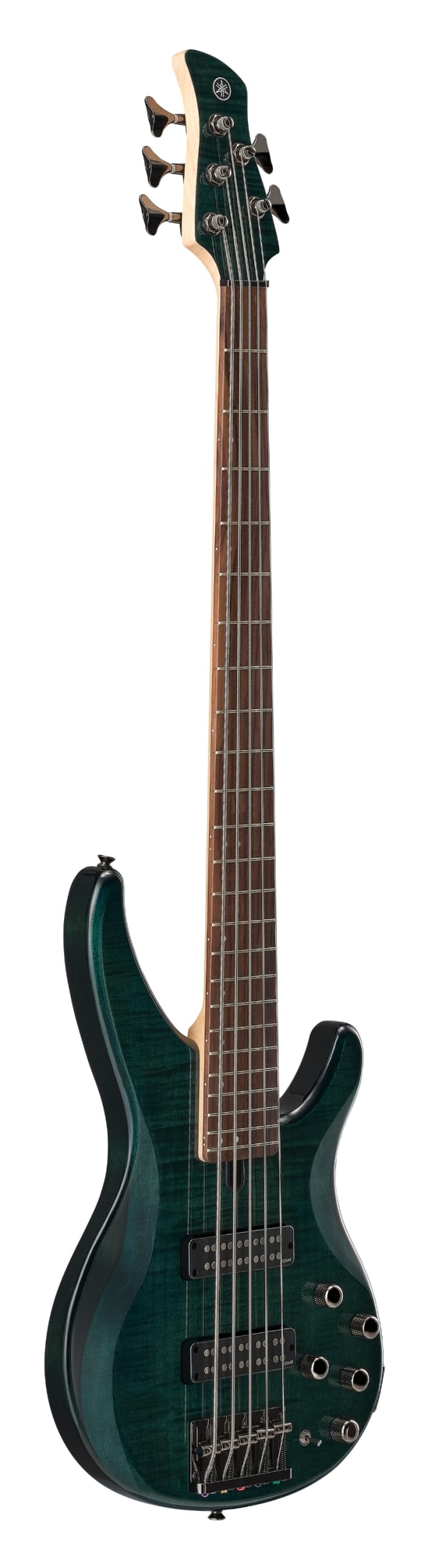 Yamaha TRBX604 4-String Flamed Maple Bass Guitar, Indigo Blue