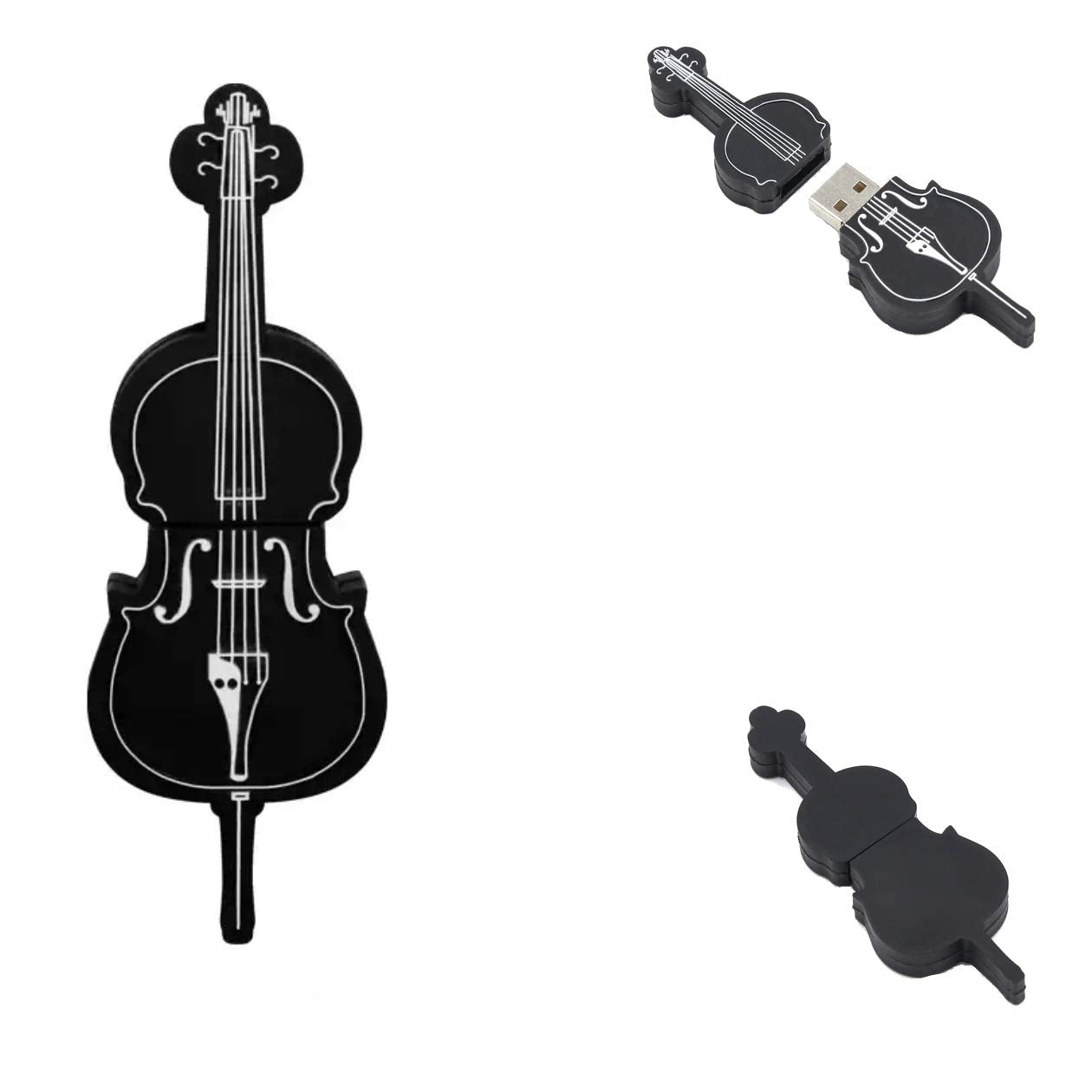 16GB Flash Drive - USB Stick 16GB - Cello USB Drive 16 GB - Musical Storage Stick (Cello)