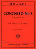 Mozart Concerto No 5 in A Major K 219 for Violin and Piano (Ivan Galamian) IMC 324