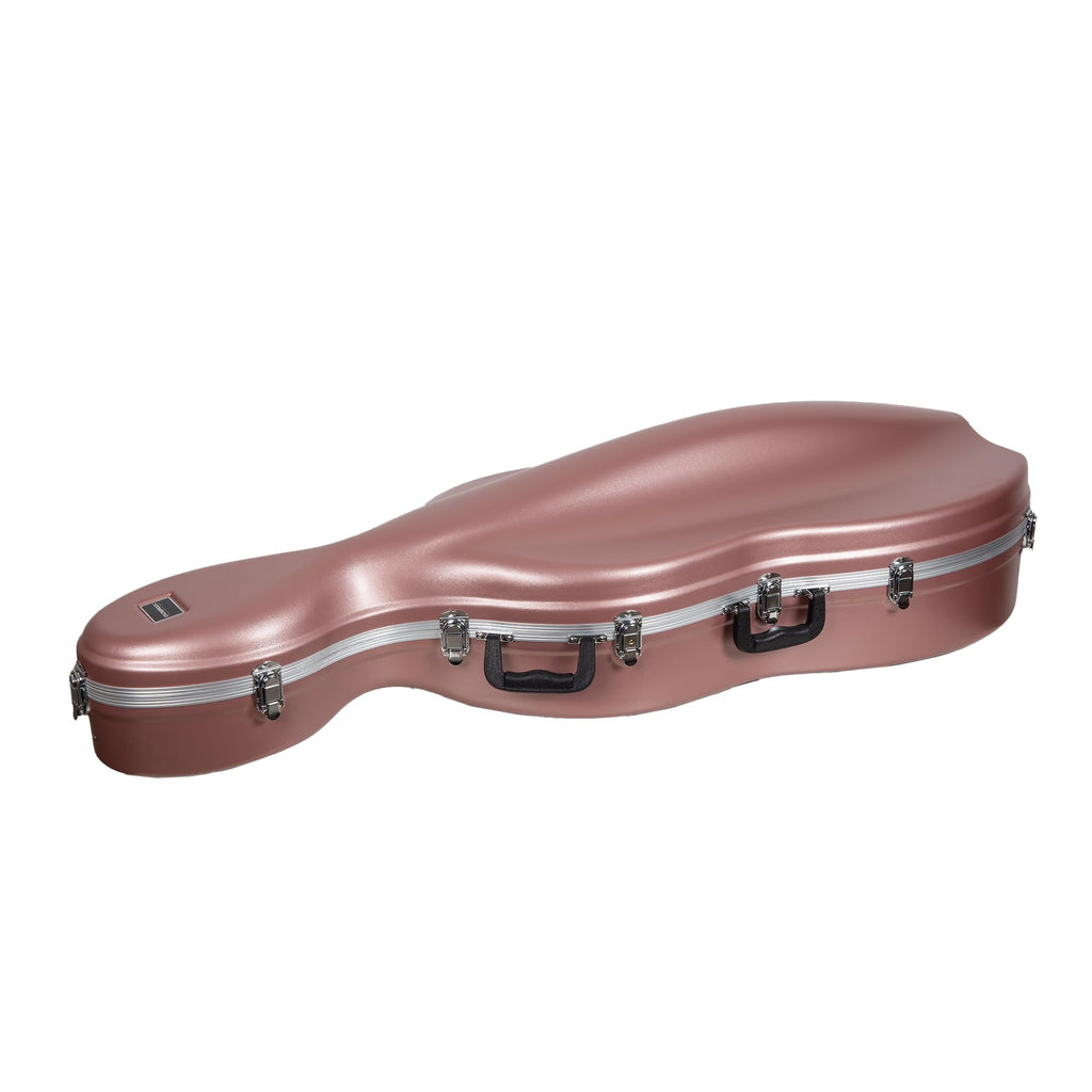 Crossrock ABS Cello Case for 4/4 & 3/4 Size | Wine Red Velvet Interior, Molded Hardshell with Wheels, Lock, Dual Bow Holders & Backpack Straps-Dark Red (CRA862CEFDR)