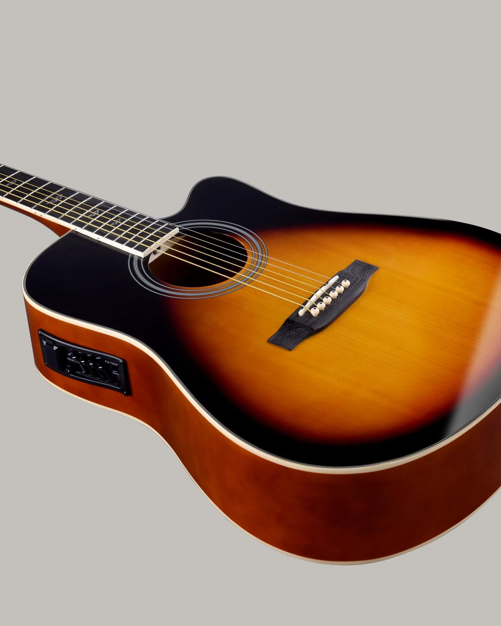 Winzz 4/4 Electro Acoustic Guitar, Left-Handed Western Guitar Set, Adult Beginners, Acoustic Guitar 41 Inch with 4-Band Equaliser (Dreadnought,Glossy Sunburst)