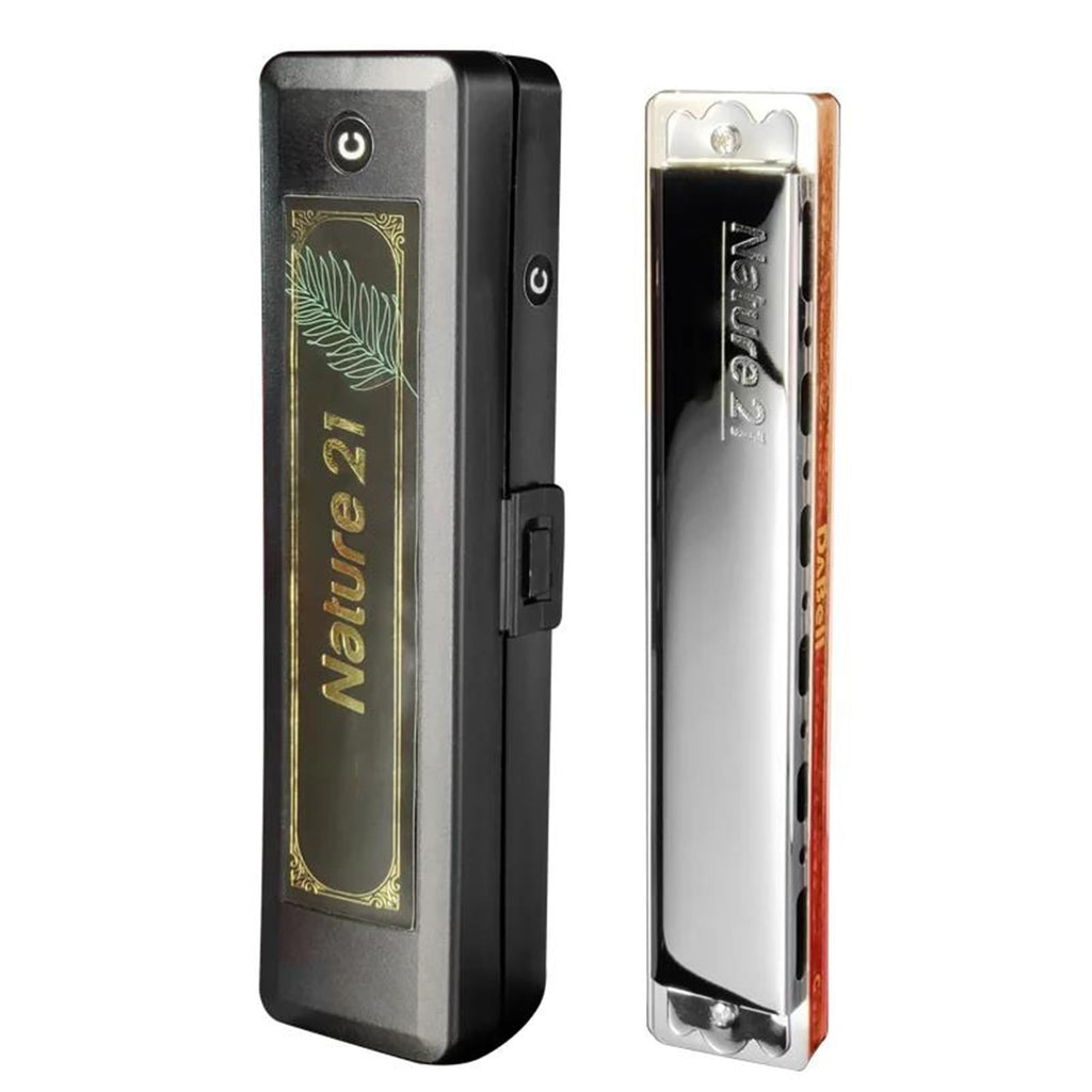 Professional Harmonica Harmonica Tremolo Nature 21 Holes Mouth Organ Prefessional Armonic Maple Wood Comb Musical Instrumentos(DB Tone)