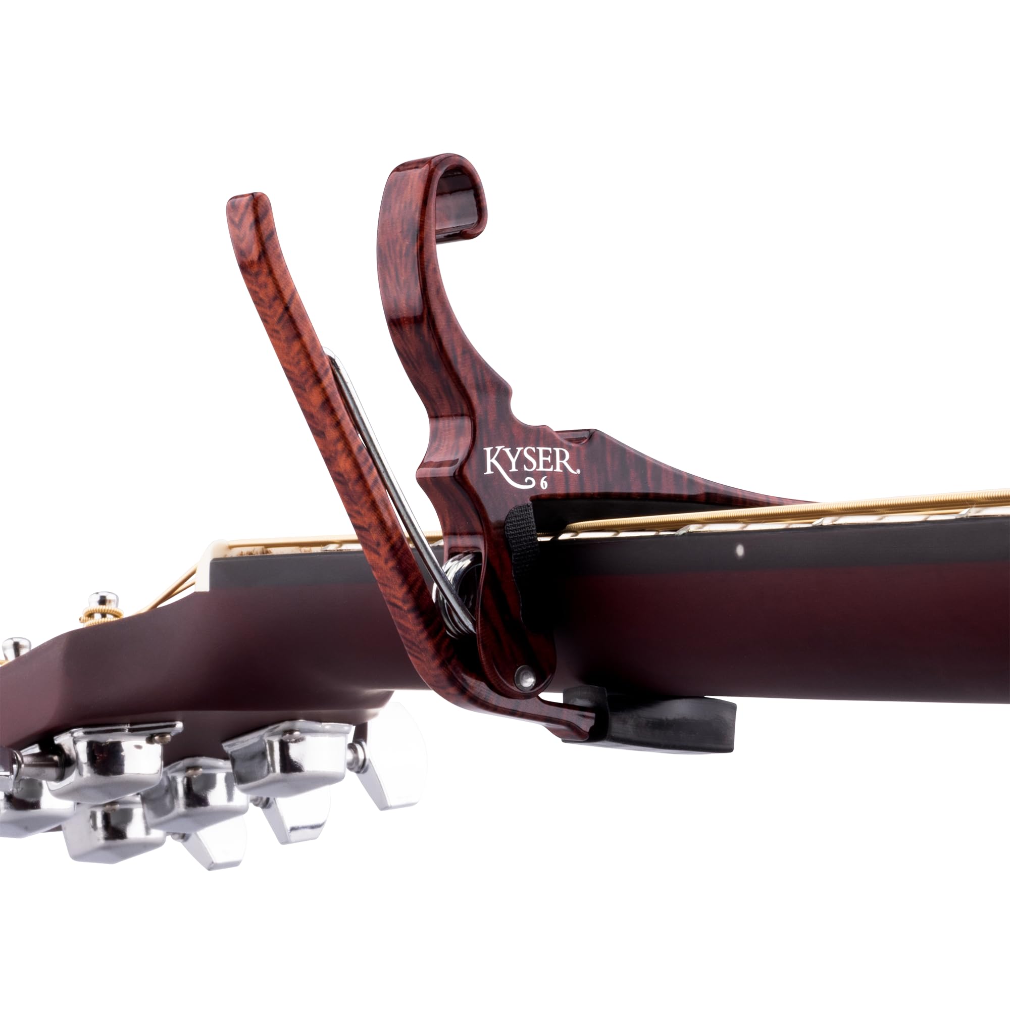 Kyser Quick-Change Guitar Capo for 6-string acoustic guitars, Black, KG6BA