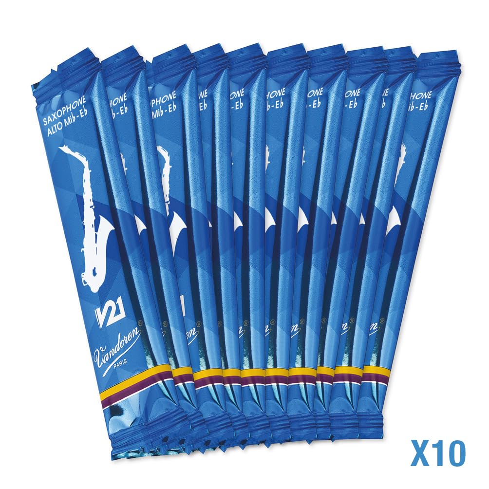 Vandoren SR813 Alto Saxophone V21 Reeds Strength 3; Box of 10