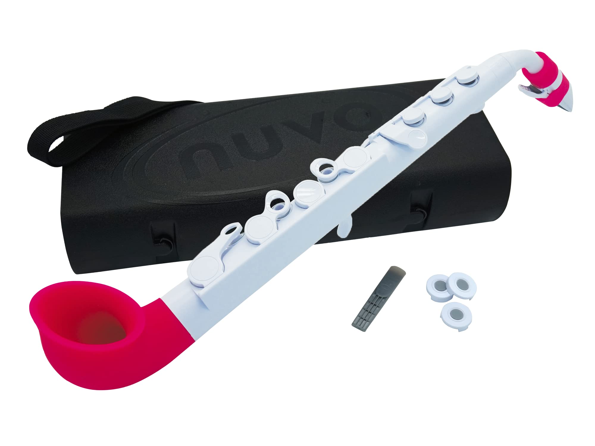 Nuvo jSax Beginner Saxophone, White/Blue (Black/Blue)