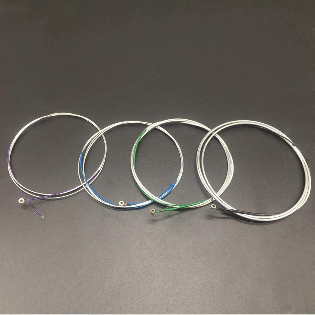 Cello Strings 1 Full Set A-D-G-C Steel Core Aluminum Magnesium Wound for Size 1/4 1/2 3/4 4/4 with 1 Piece Cleaning Cloth for Musical Instrument