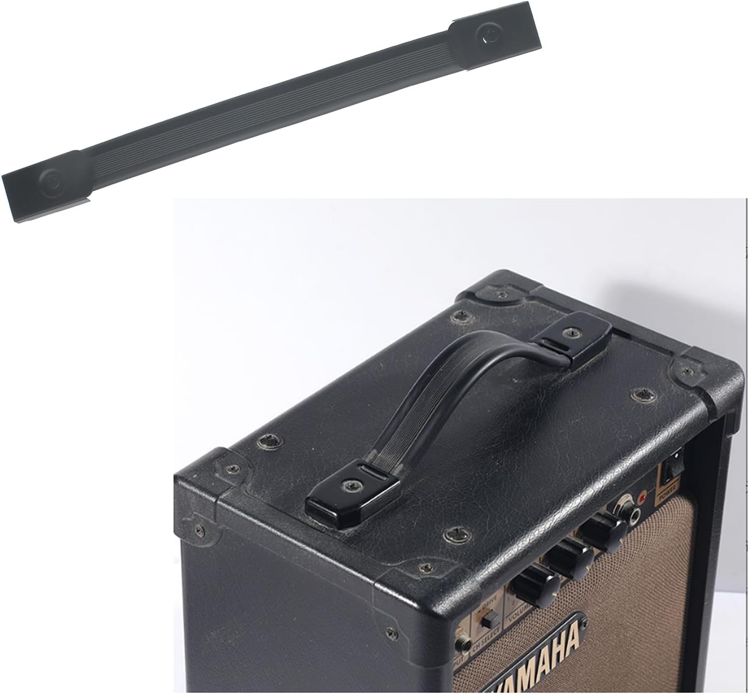 2000 PCS Speaker Handle Strap Black Speaker Handle Pull Cabinet Grasp Strap Replacement Speaker Cabinet Strap Handle with Metal End Caps for Guitar Amplifiers