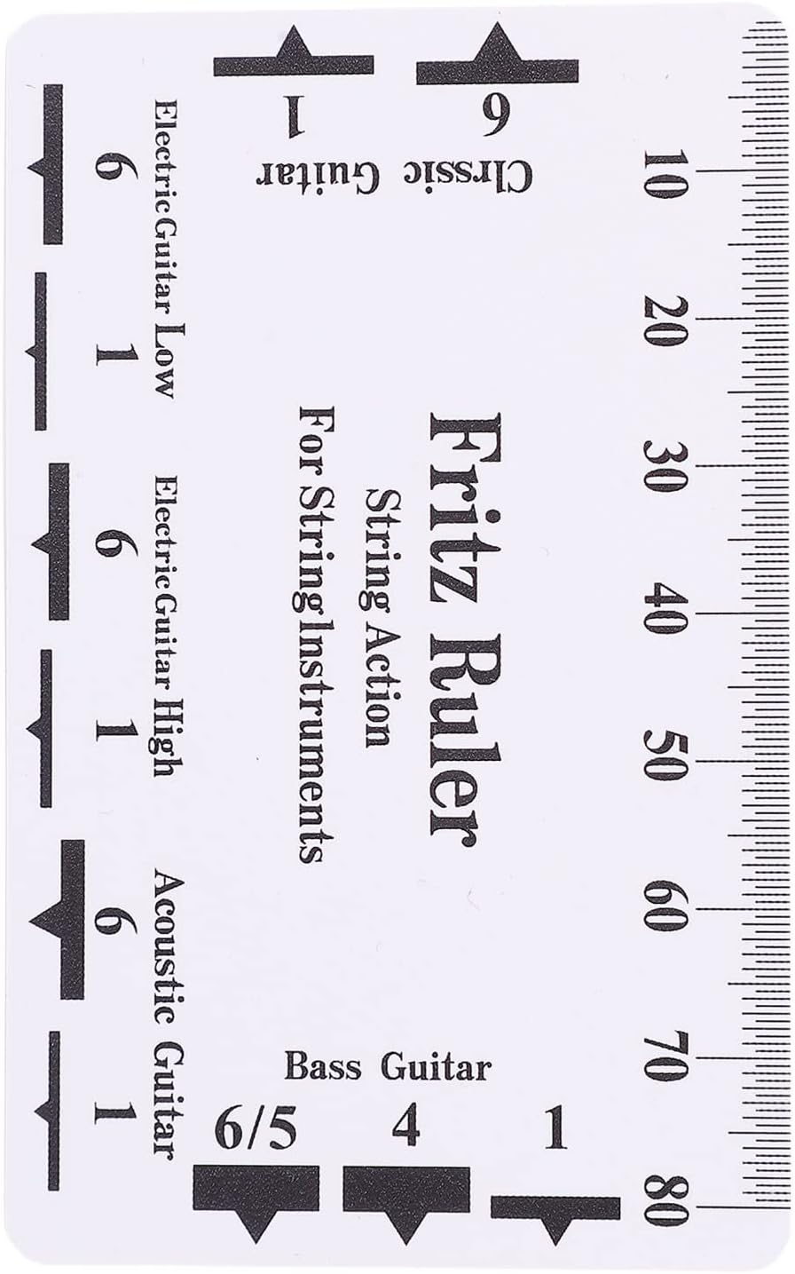 Guitar Setup Tool, String Action Gauge Ruler with Accurate Scale for Measuring Bridge Saddles and Nut Height for Luthier Bass Mandolin Banjo Ukulele Players