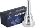 ROWELL 51D Silver Trombone Mouthpiece - Brass, Compatible with Beginners and Professionals, Modern Style, B Flat Instrument