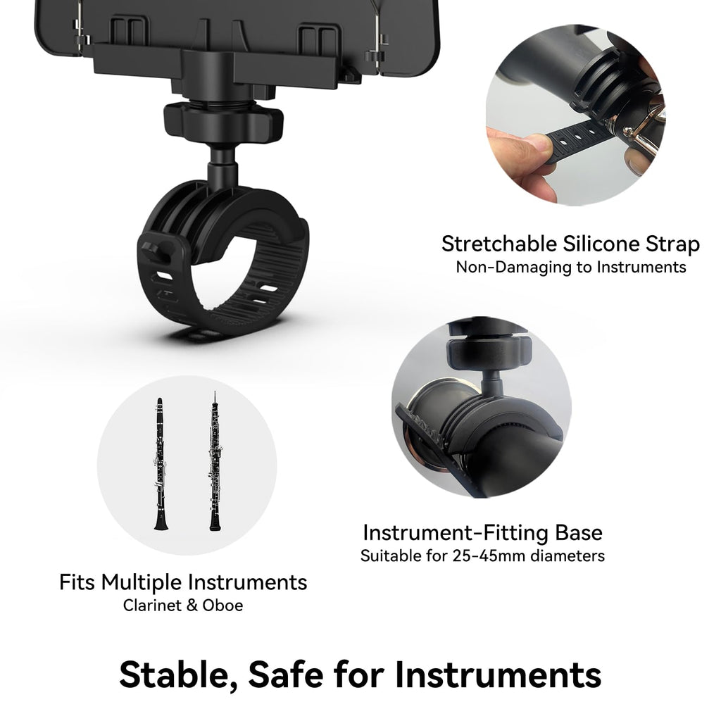 Trumpet Lyre TC10, Adjustable Marching Band Lyre for Trumpet with Flip Folder, Includes 10 Refill Sleeves