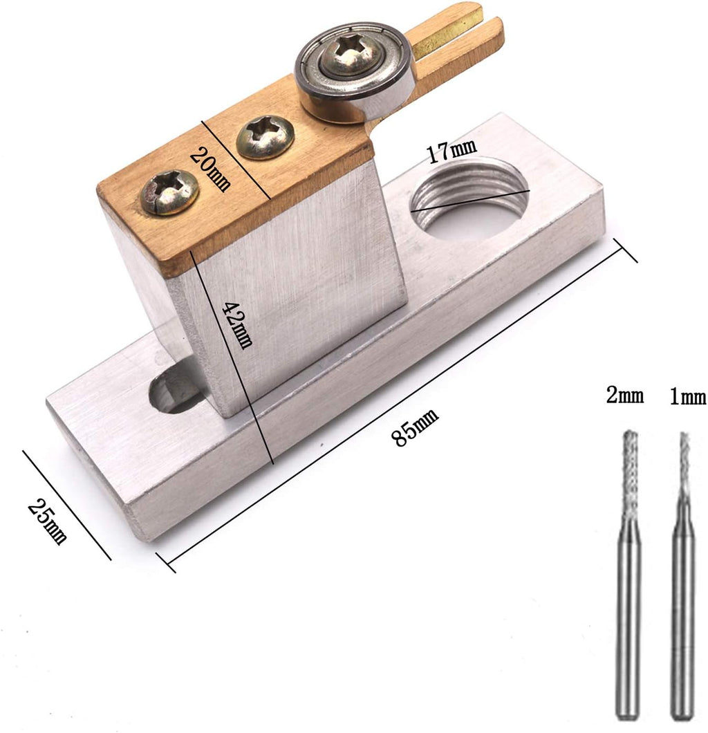 Eujgoov Electric Purfling Groove Cutter Luthier Tool Accessories with Two Miling Cutters, Violin Lining Tools, Suitable for Violins, Violas and Cellos