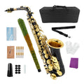 Alto Saxophone, Eb Flat Sax Complete Kit with Case & Accessories for Student, Adult & Beginner (Alto Saxophone Set with Mouthpiece, Reeds, Gloves, Cloth & Brush)-Golden