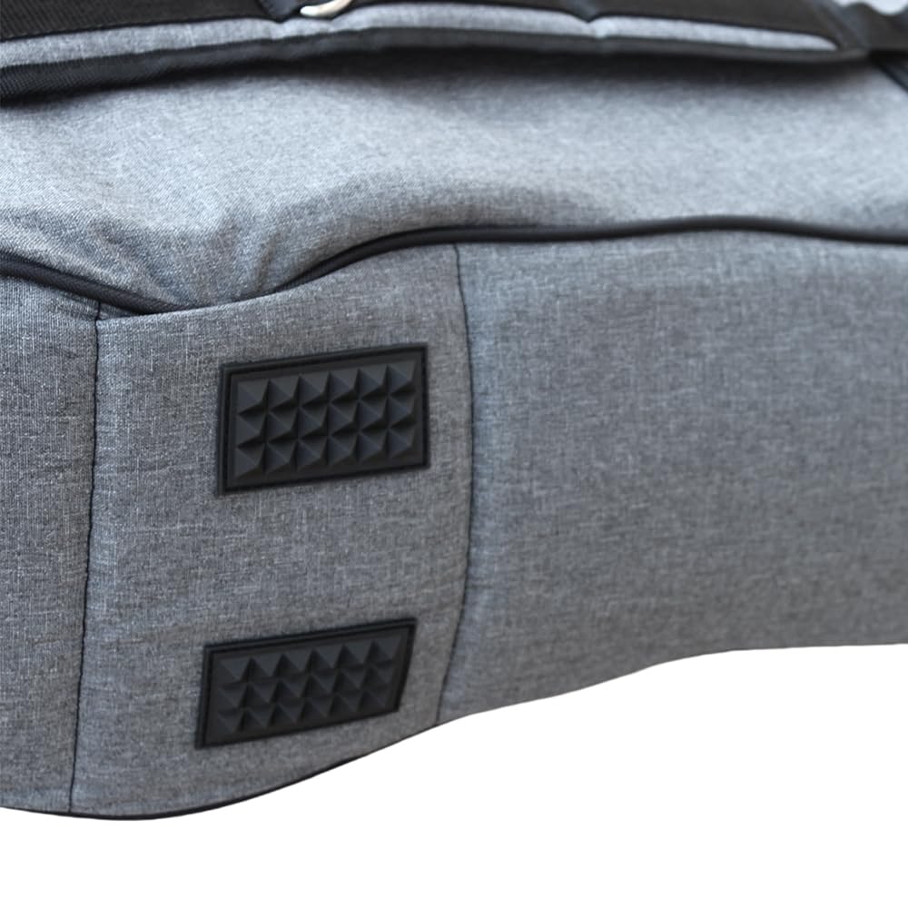 Lightweight 4/4 Cello Case Gig Bag with Padded Backpack Straps,Heavy Duty Waterroof for Classic Electric Cello with Double Handles & Accessory Pockets (gray)
