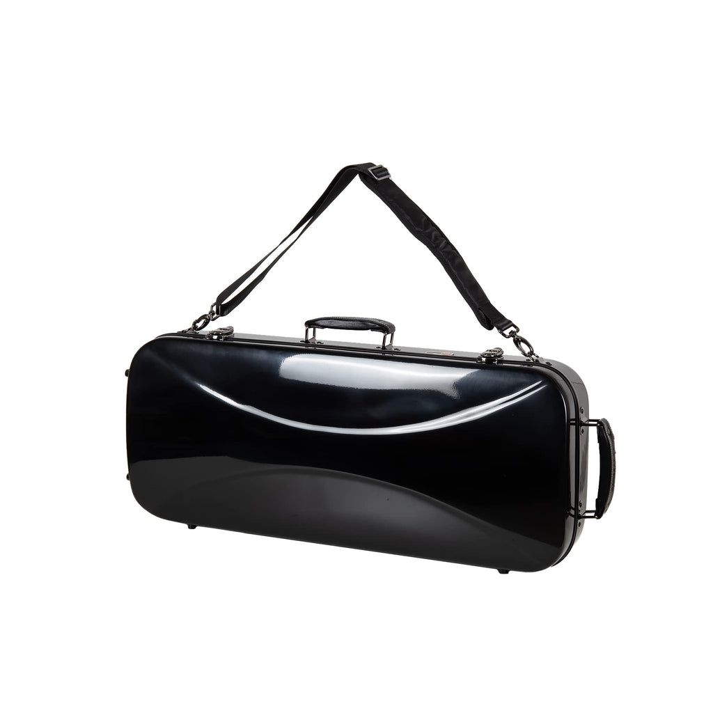Crossrock Fiberglass Double Violin Case fits Two 4/4 Full-Size Violins- Includes TSA lock, Protective Blanket, Hygrometer, Removable Shoulder Straps- Milky White (CRF2020DVMW)