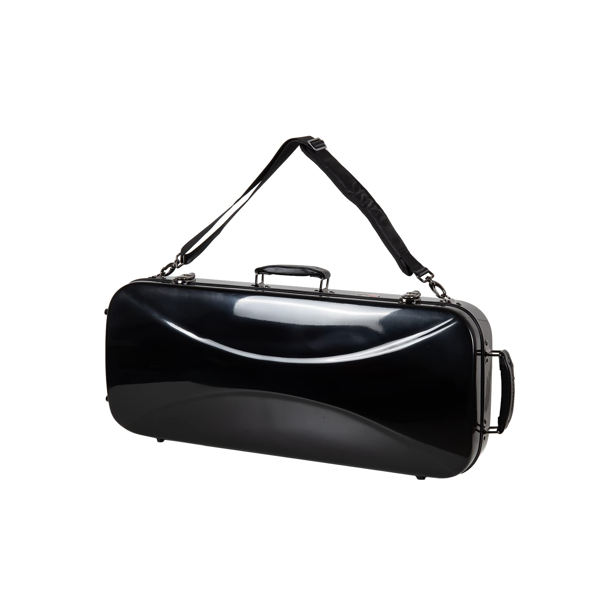 Crossrock Fiberglass Double Violin Case fits Two 4/4 Full-Size Violins- Includes TSA lock, Protective Blanket, Hygrometer, Removable Shoulder Straps- Milky White (CRF2020DVMW)