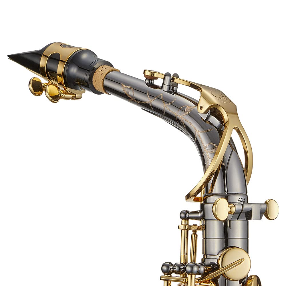 Antigua Winds PowerBell Professional Eb Alto Saxophone (Yellow brass/classic nickel plated/enlarged bell/new neck design/ergonomic design/hand engraving/ABS case)/WRAS4248CN