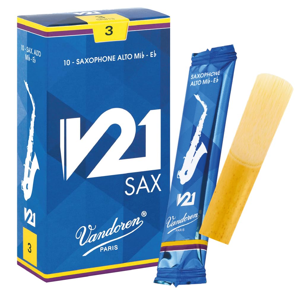 Vandoren SR813 Alto Saxophone V21 Reeds Strength 3; Box of 10
