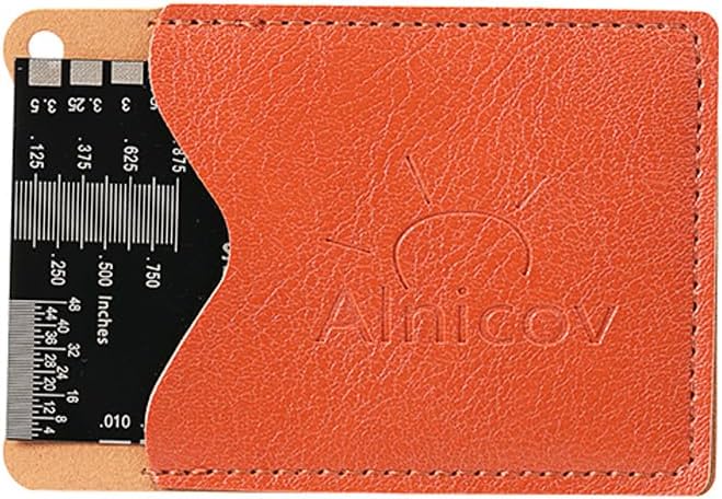 Guitar String Action Ruler Gauge Guitar Repairing Tool With Leather Case For Guitar Ukulele Bass Banjo Mandolin