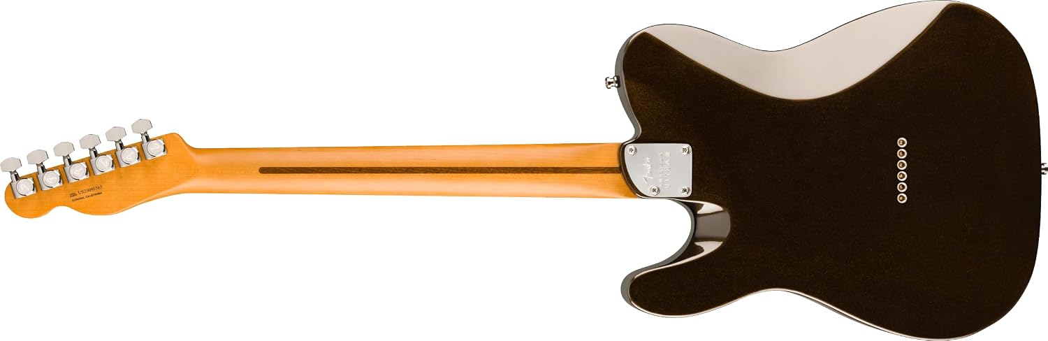 Fender American Ultra II Telecaster Electric Guitar - Texas Tea with Ebony Fingerboard | Alder Body, Quartersawn Maple Neck, 10-14 Ebony Compound-Radius Fingerboard, Ultra Ii Noiseless Pickups, Deluxe Case