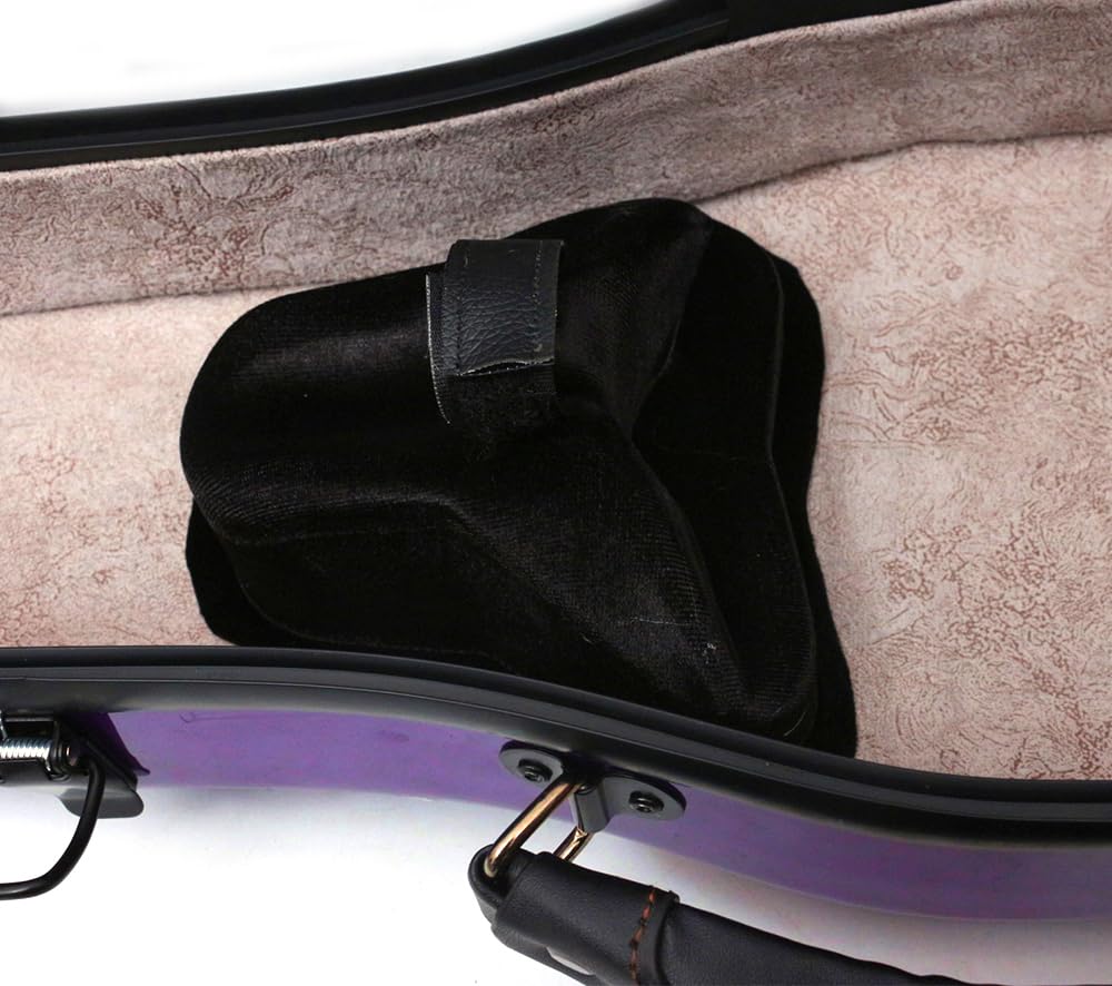 Vetimobato Dazzling Hard Shell Violin Case 4/4 Full Size Strong Light Flight Carbon Fiber Violin Box with Straps Travel Violin Case (Multicolored)