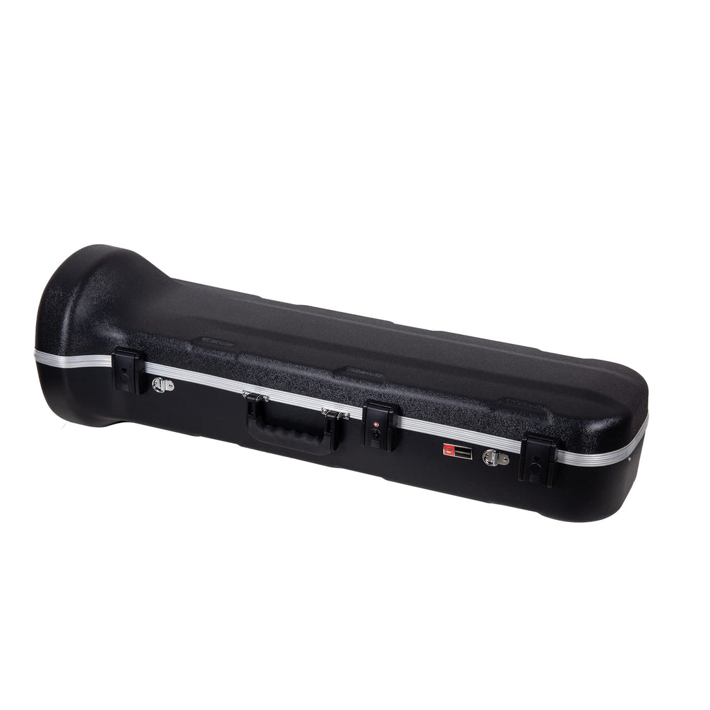 Crossrock Trumpet Case for Bb Horn | Textured Blue Finish with Velvet Interior, Security Lock, Metal Feet & Detachable Strap (CRA861TRBL)