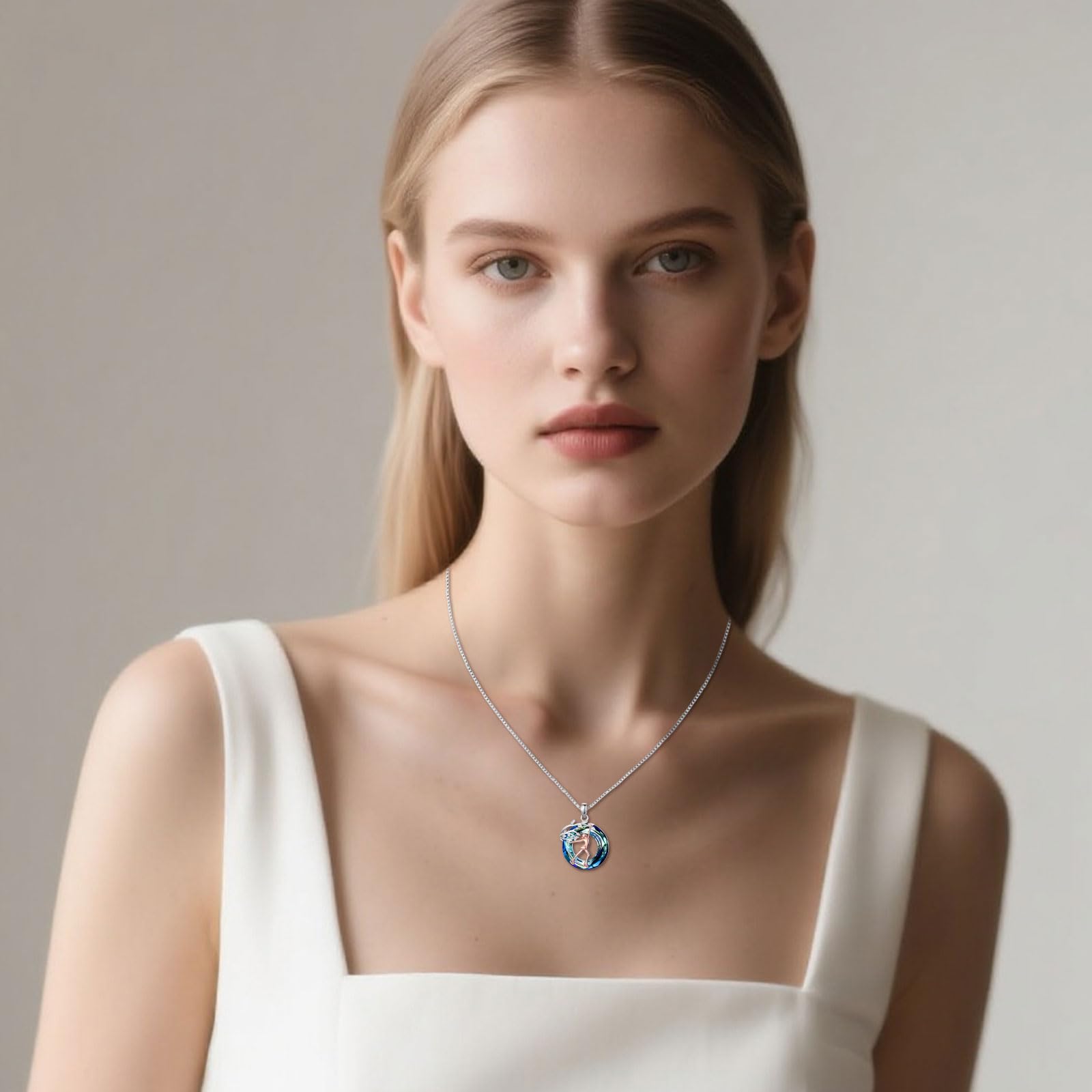 Sport/Music Necklace for Women 925 Sterling Silver Crystal Pendant Tree of Life Jewelry Gifts for Sport Players