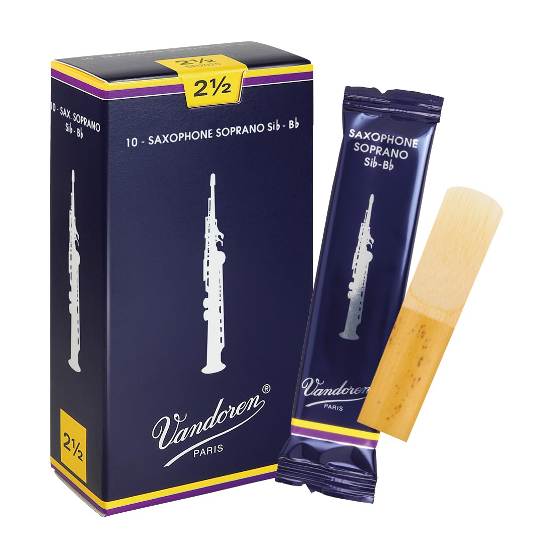 Vandoren SR203 Soprano Sax Traditional Reeds Strength 3; Box of 10