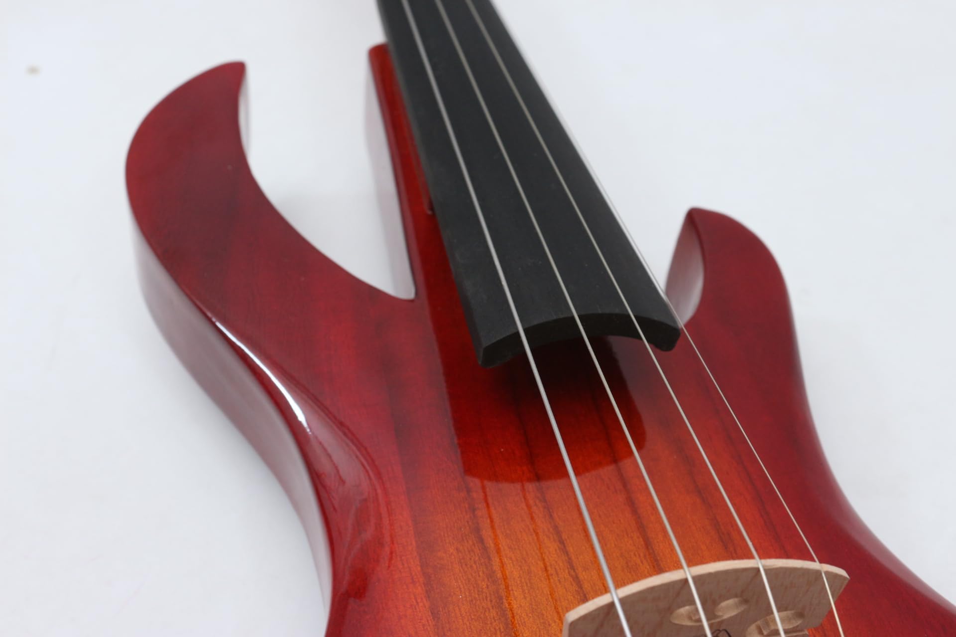 Vetimobato 16 Inch Electric Viola Set Full Size 5-String Solid Wood Practice Viola Kit with Ebony Fingerboard Include Hard Case Brazilwood Bow AUX Cable for Beginners & Adults (5 String Viola Bown)