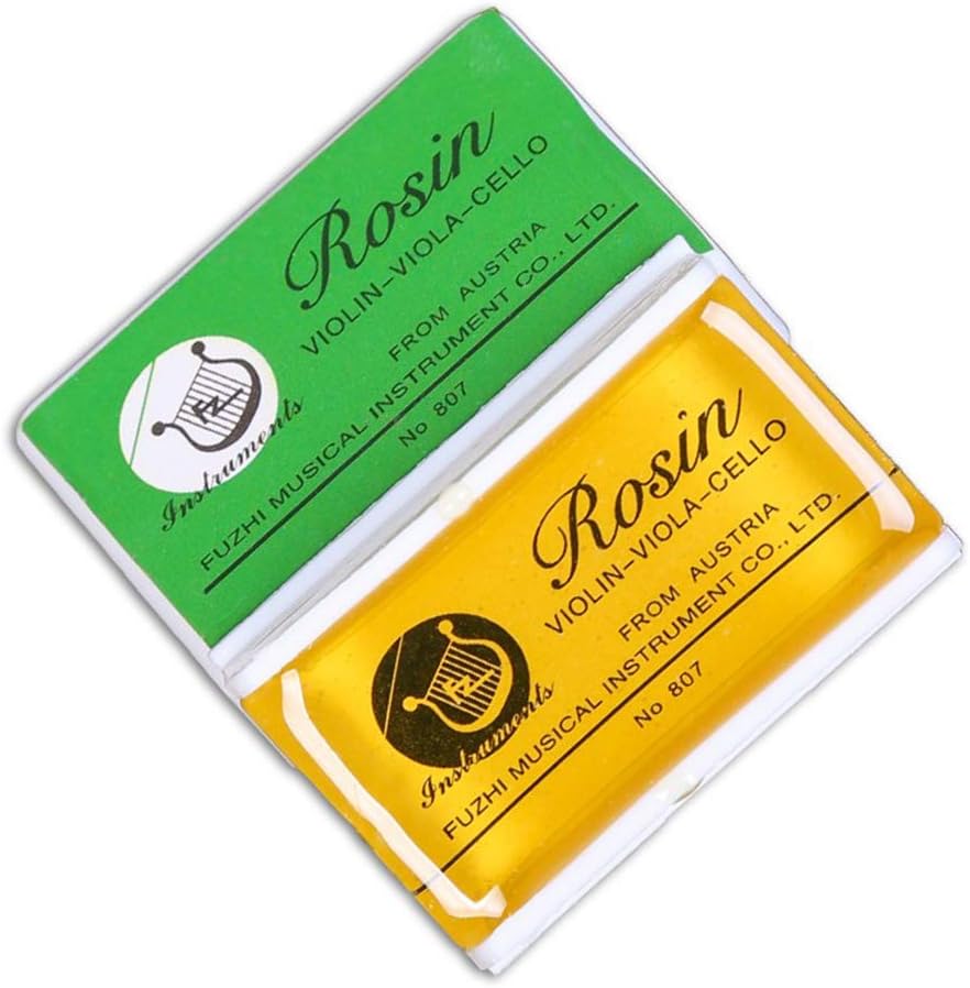 Rosin Natural for Violin Cello Viola Rosin Light Low Dust for Bows String Music Instrument Accessory Yellow with Case 3 Pack