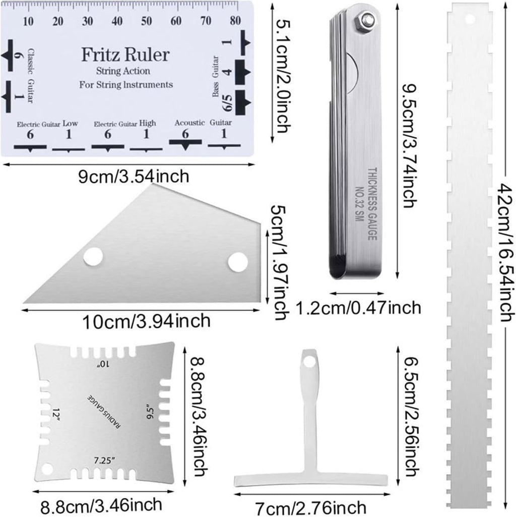 Guitar String Action Gauge Ruler Guitars String Height Gauges Setups Gauge Luthier Guitar Measuring Tool