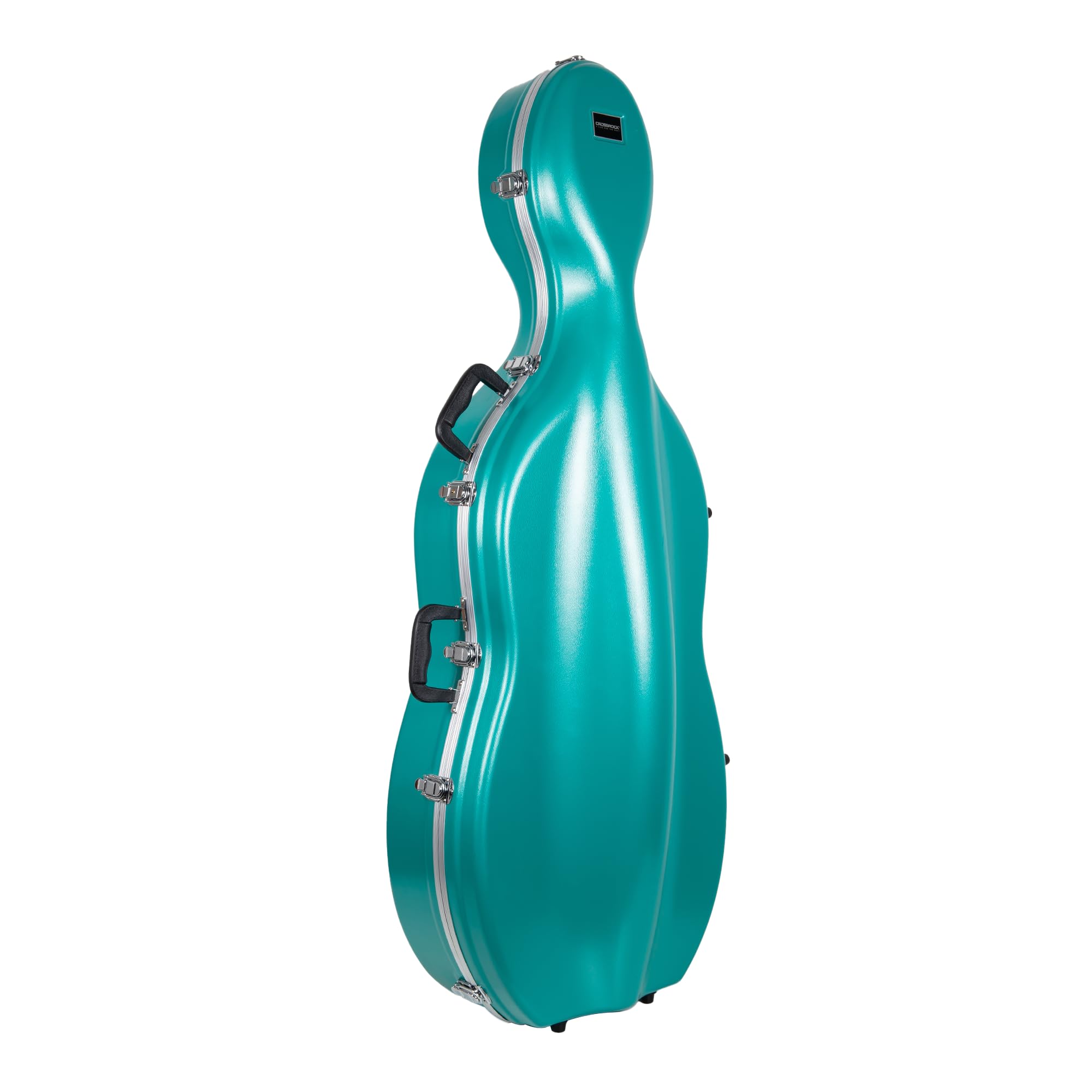 Crossrock ABS Cello Case for 4/4 & 3/4 Size | Wine Red Velvet Interior, Molded Hardshell with Wheels, Lock, Dual Bow Holders & Backpack Straps-Dark Red (CRA862CEFDR)