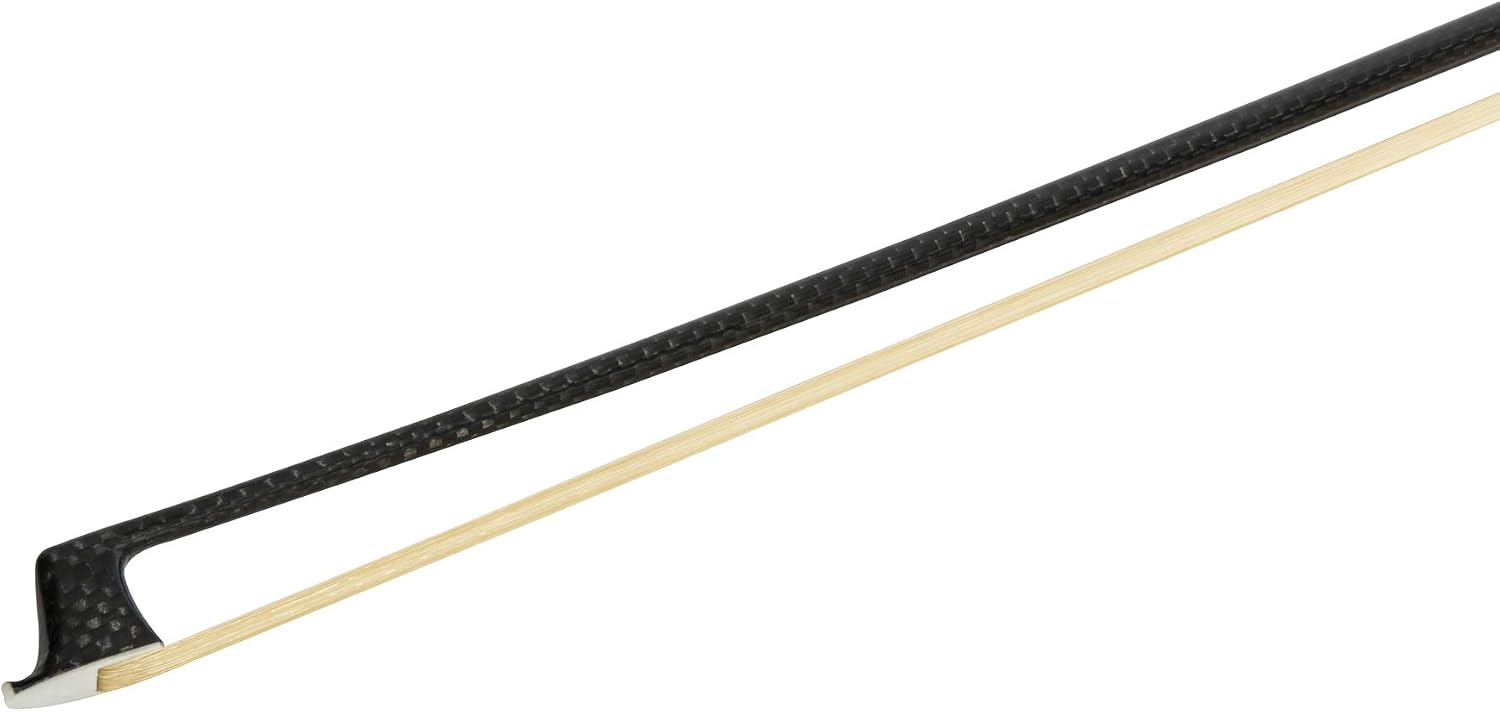 MI&VI NB-775 Professional Carbon Fiber Weave Violin Bow (Full Size 4/4) with Bow Case Included |Silver Winding Mount |Well Balanced |Perfect Weight | Mongolian Horse Hair - MIVI Music