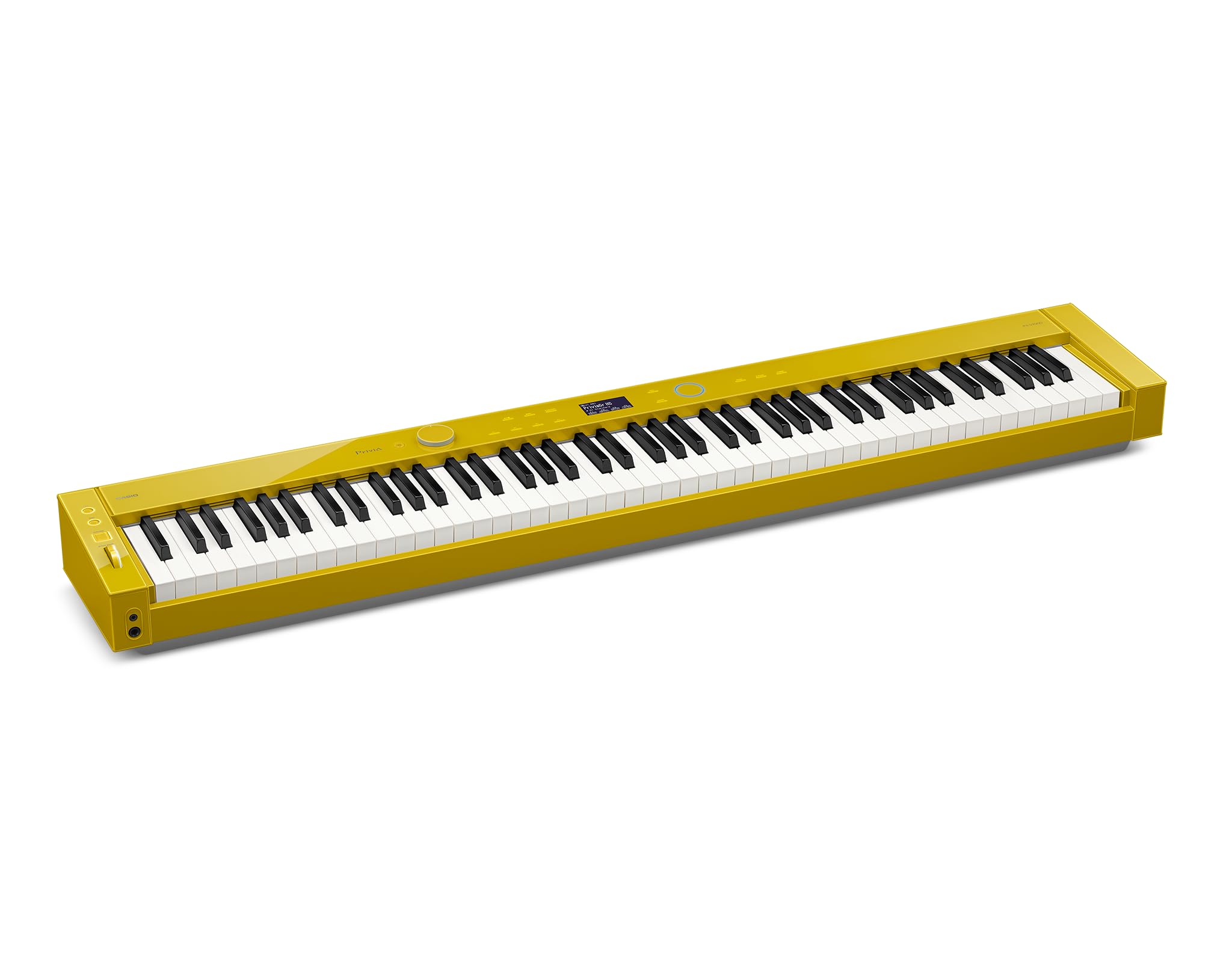Casio Privia PX-S7000 Portable Digital Piano w/88 Hybrid Weighted Keys, 400 Tones, Touch Sensor Controls, Stand w/ 3 Pedals, Bluetooth, USB, AC Adapter, 32W Speakers, Harmonious Mustard (PX-S7000HM)