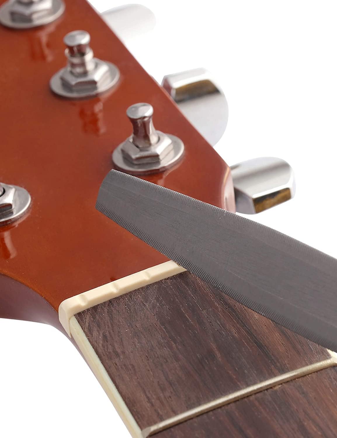 BAIYUXING,Electric Guitar files 3pcs,Acoustic Guitar file 3pcs,Bass Guitar flies 3pcs,Tapered Nut Files Double Edge Nut Slotting Files,Fret Crowning Files, Luthier tools(Electric Guitar files)