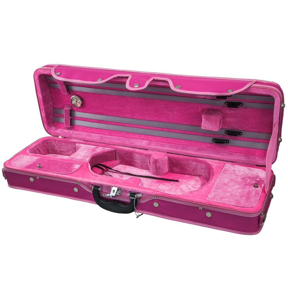 SKY Violin Triangle Case Lightweight 3/4 Size Black Color