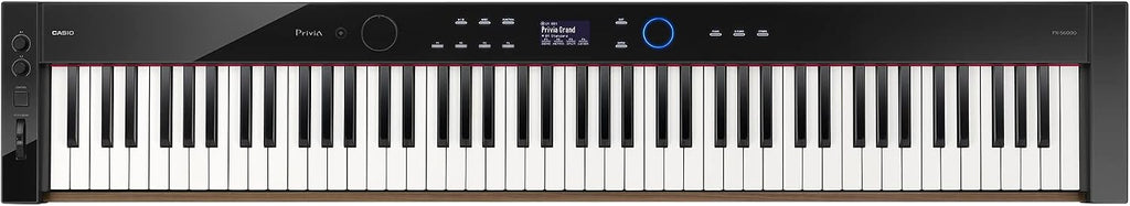 Casio Privia PX-S6000 Digital Piano - Black Bundle with CS-90P Stand, SP-34 Pedal, Bench, Headphones, Piano Book, Online Piano Lessons, Instructional DVD, and Austin Bazaar Polishing Cloth