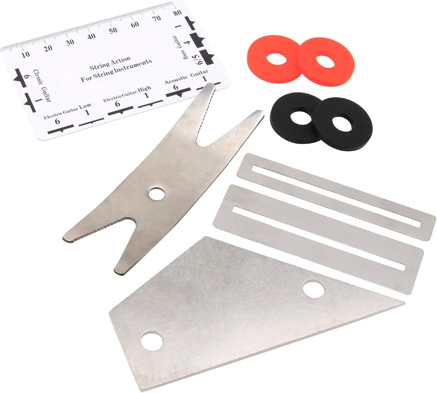 20Pcs Yootones Guitar Tool Kit Repairing Maintenance Tools with String Organizer Guitar Winder String Cutter String Action Ruler Gauge