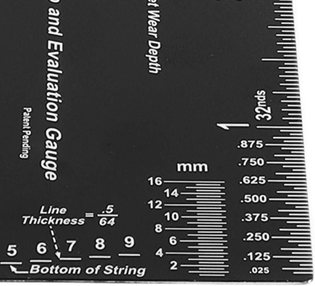 Yctze String Action Ruler - Stainless Steel Guitar Fret Ruler & String Height Gauge for Accurate Measurement of Electric, Acoustic, and Bass Guitars