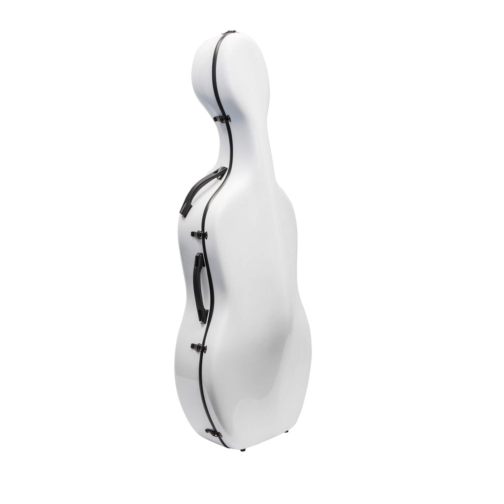 MI&VI CC-9001 Pure 100% Carbon Fiber Cello Case (Full Size) 4/4 with Wheels | Carry Straps | 8lb Lightweight | Tough Shell (3K Blue)