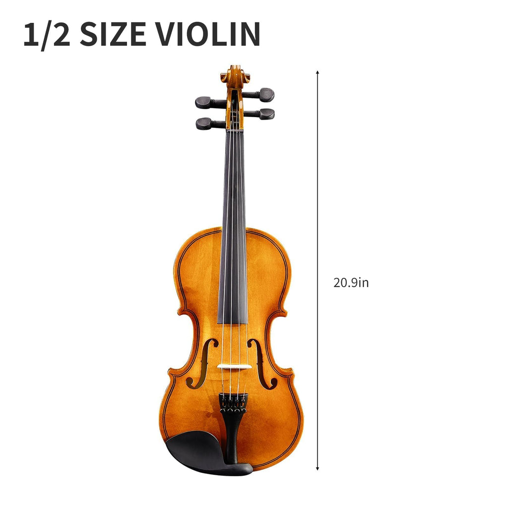 4/4 Full Size Beginner Violin, Acoustic Fiddle Set for Adults, Teens, and Students (Age 12+), with Case, Bow, Bridge, and Rosin (Pink)