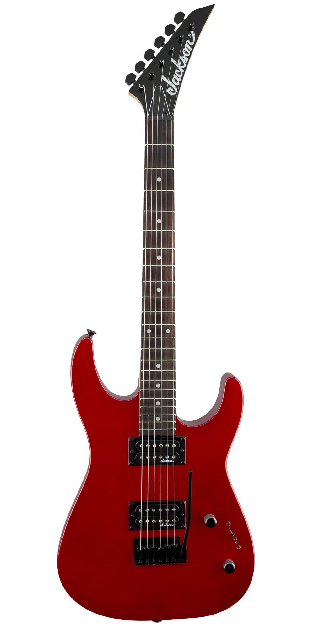Jackson JS Series Dinky JS11 Electric Guitar - Metallic Red Bundle with Cable, Tuner, Strap, Picks, and Austin Bazaar Instructional DVD