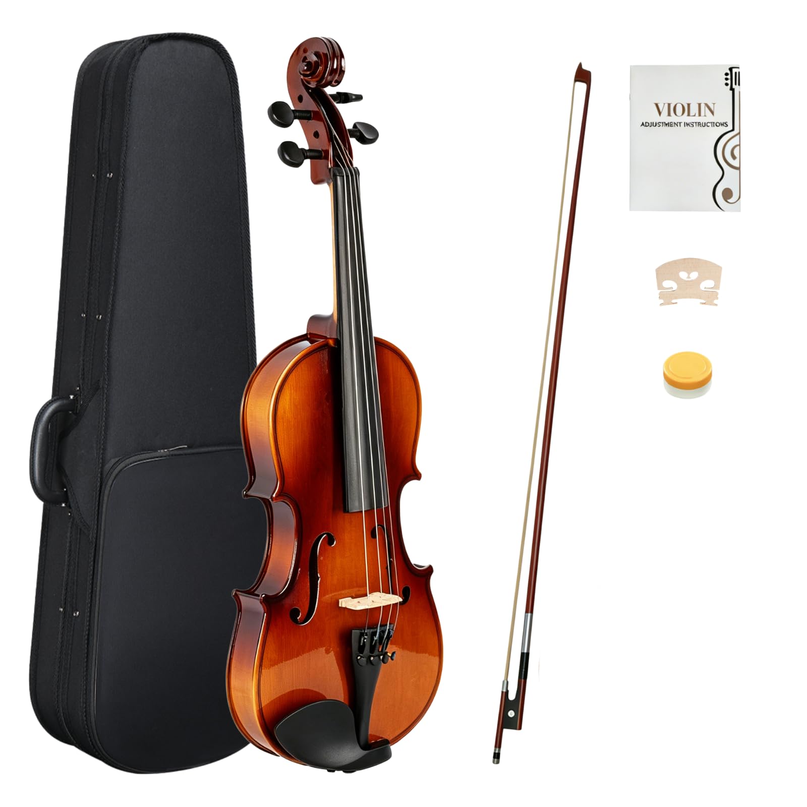 Ktaxon 1/4 Violin for Beginners, Fiddle for Students and Enthusiasts, Acoustic Violin Kit with Case, Bow, Rosin & Manual