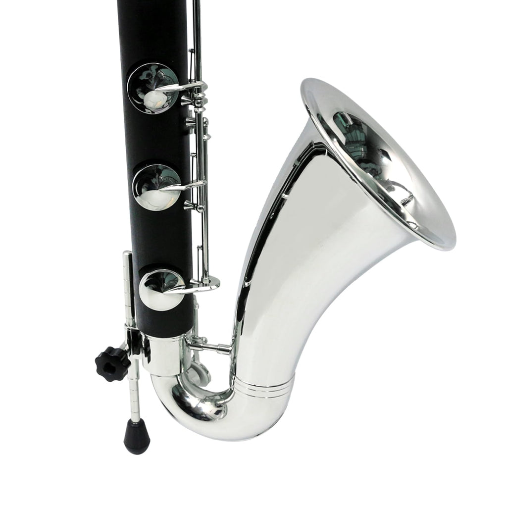 Professional Bass Clarinet Low C Bb Key Clarinet with Case Nickel Plated keys Advance Easy blowing (Low C)